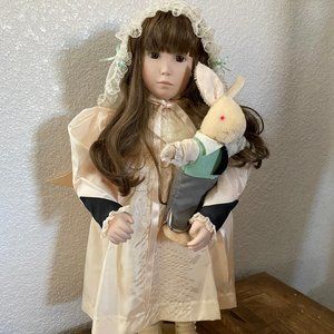 Brooke and Bunny Porcelain Doll